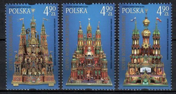 Znaczek Polska 2024 Mi 5577-5579 Fi 5426-5428 Czyste **