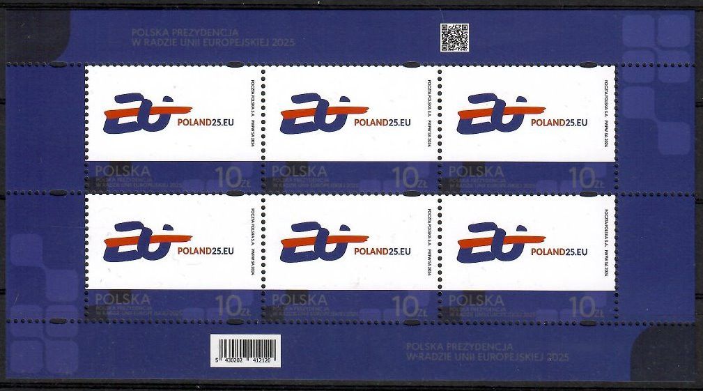 Znaczek Polska 2024 Mi ark 5580 Fi ark 5430 Czyste **