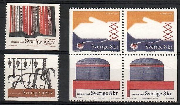 Znaczek Szwecja 1998 Mi 2039-2042Dl,Dr Czyste **