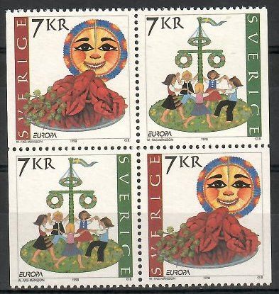 Znaczek Szwecja 1998 Mi 2058-2059Dl,Dr Czyste **