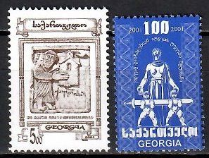 Znaczek Gruzja 2002 Mi 395-396 Czyste **