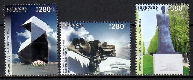 Znaczek Armenia 2014 Mi 893-895 Czyste **
