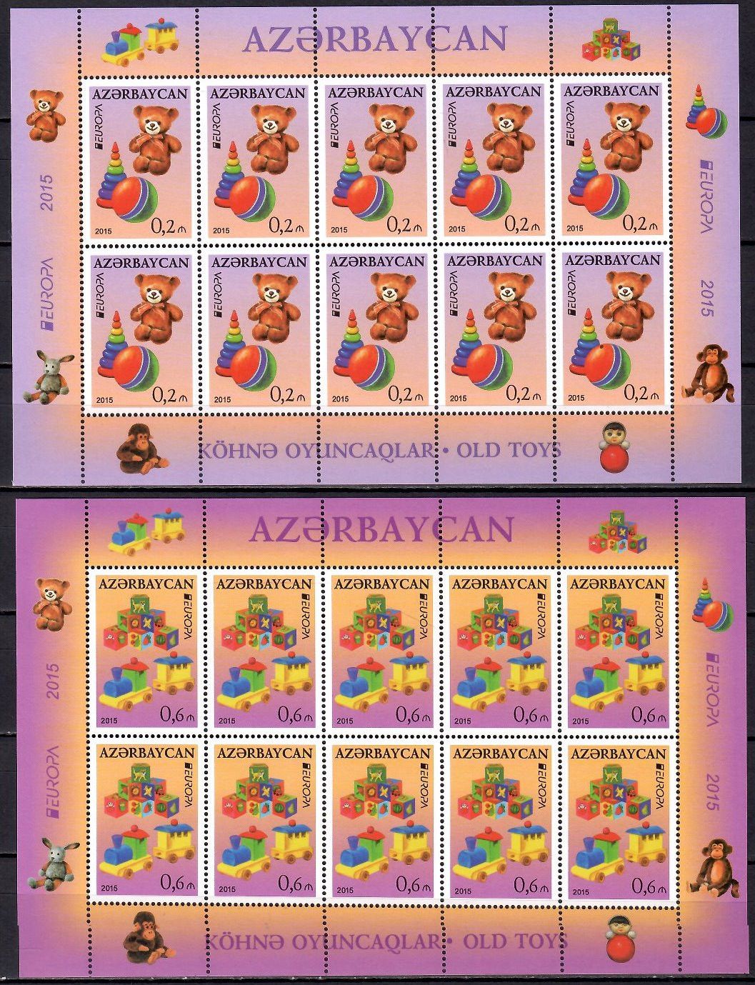Znaczek Azerbejdżan 2015 Mi 1093-1094 Czyste **
