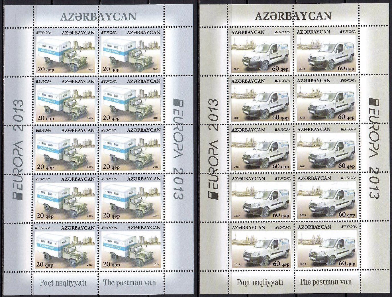 Znaczek Azerbejdżan 2013 Mi 973-974 Czyste **