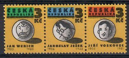 Znaczek Czechy 1995 Mi 67-69 Czyste **