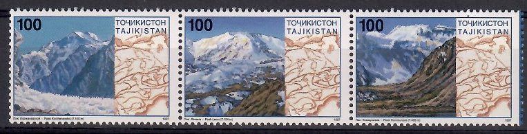 Znaczek Tadżykistan 1997 Mi 109-111 Czyste **