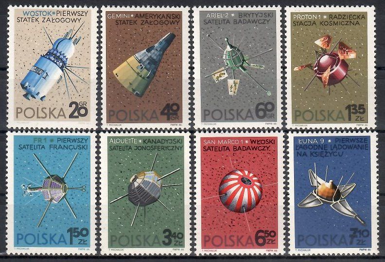 Znaczek Polska 1966 Mi 1730-1737 Fi 1582-1589 Czyste **