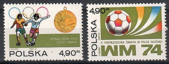 Znaczek Polska 1974 Mi 2315-2316 Fi 2168-2169 Czyste **