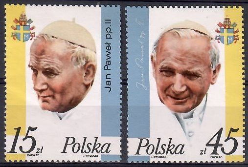 Znaczek Polska 1987 Mi 3099-3100 Fi 2951-2952 Czyste **