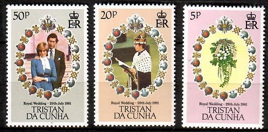 Znaczek Tristan da Cunha 1981 Mi 304-306 Czyste **