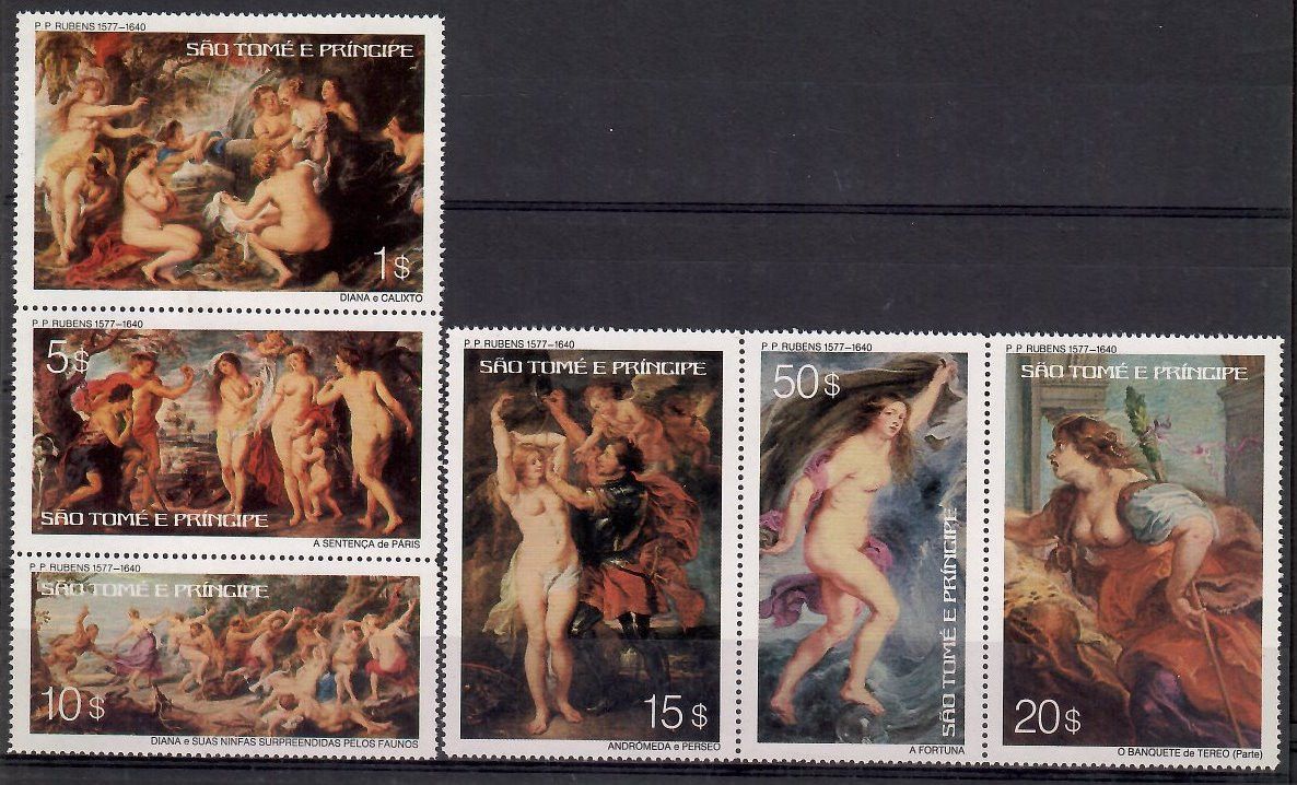 Znaczek Wyspy Św. Tomasza i Książęca 1977 Mi 452-457 Czyste **