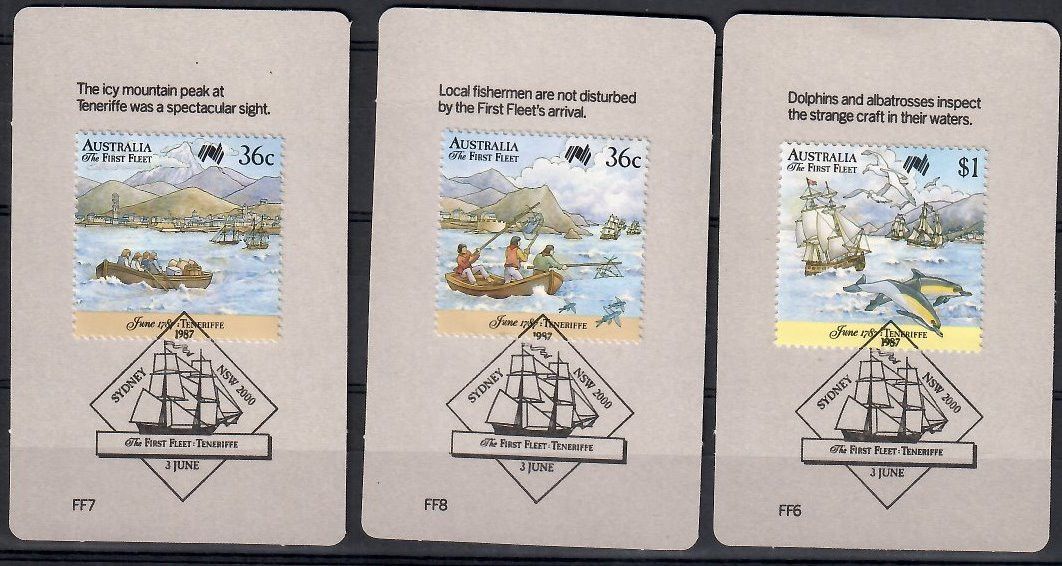 Znaczek Australia 1987 Mi kar 1033-1035 Stemplowane