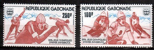 Znaczek Gabon 1976 Mi 583-584 Czyste **