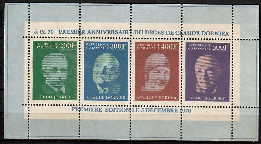 Znaczek Gabon 1970 Mi bl 16 Czyste **