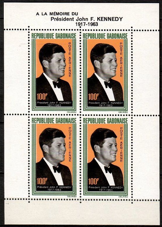 Znaczek Gabon 1964 Mi bl 3 Czyste **