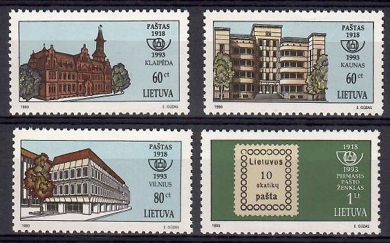 Znaczek Litwa 1993 Mi 540-543 Czyste **