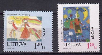 Znaczek Litwa 1997 Mi 636-637 Czyste **