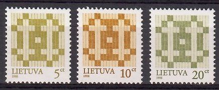 Znaczek Litwa 1998 Mi 682-684I Czyste **