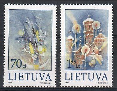 Znaczek Litwa 1999 Mi 715-716 Czyste **