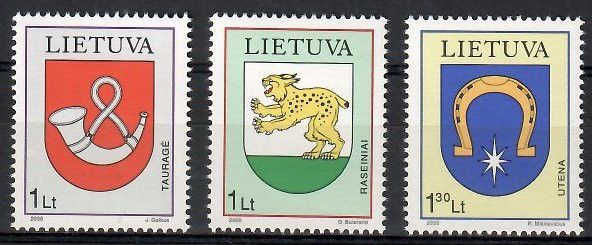 Znaczek Litwa 2000 Mi 739-741 Czyste **