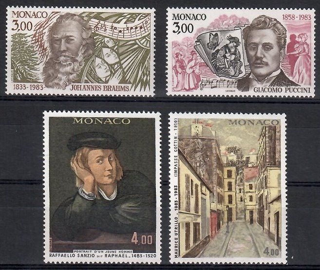 Znaczek Monako 1983 Mi 1593-1596 Czyste **