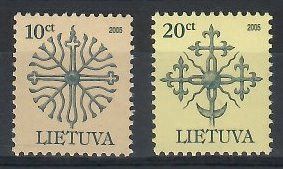 Znaczek Litwa 2005 Mi 889-890I Czyste **