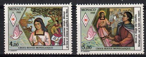 Znaczek Monako 1988 Mi 1882-1883 Czyste **