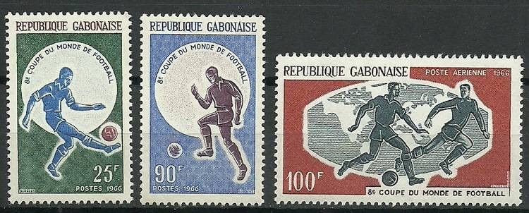 Znaczek Gabon 1966 Mi 247-249 Czyste **