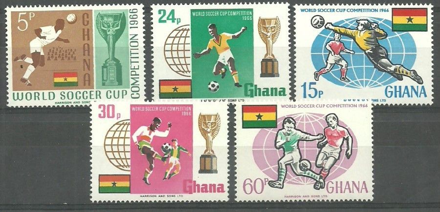 Znaczek Ghana 1966 Mi 269-273 Czyste **