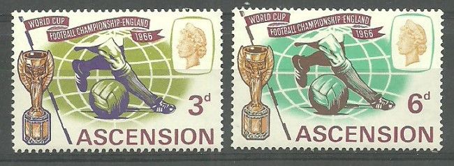Znaczek Wyspa Wniebowstąpienia 1966 Mi 100-101 Czyste **