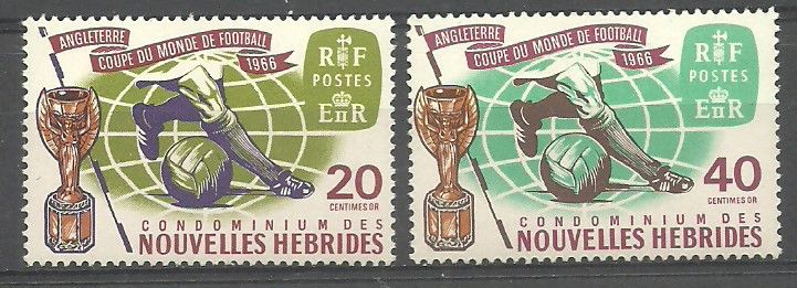 Znaczek Nowe Hebrydy 1966 Mi 234-235 Czyste **