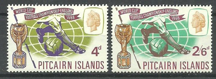 Znaczek Pitcairn 1966 Mi 60-61 Czyste **