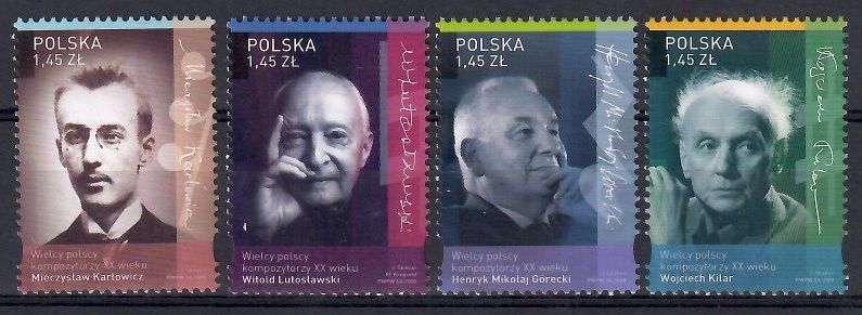 Znaczek Polska 2008 Mi 4389-4392 Fi 4239-4242 Czyste **
