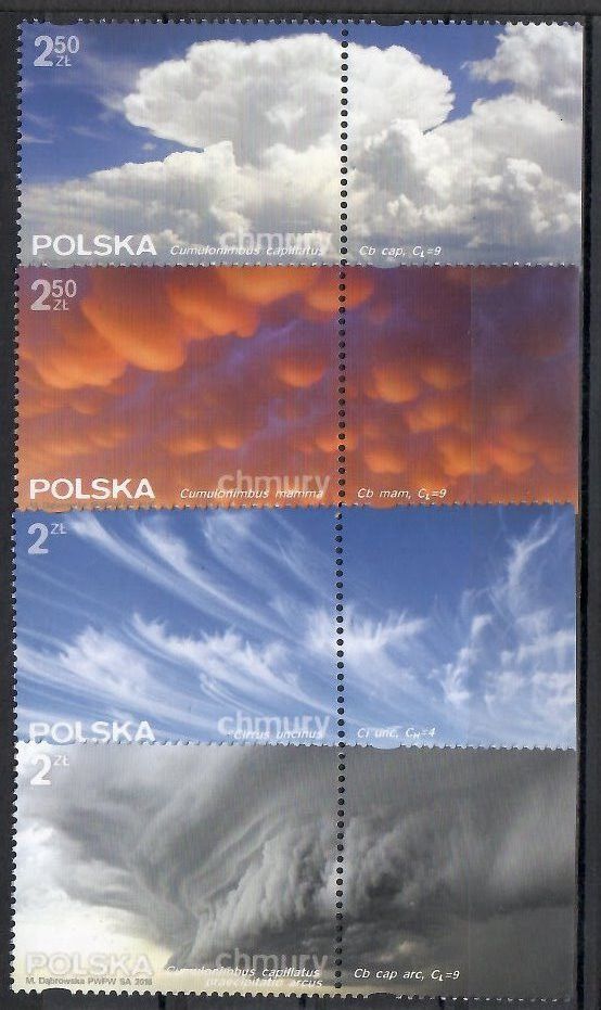 Znaczek Polska 2016 Mi zf 4841-4844 Fi zf 4691-4694 Czyste **