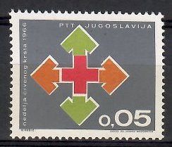 Znaczek Jugosławia 1966 Mi zwa 32 Czyste **
