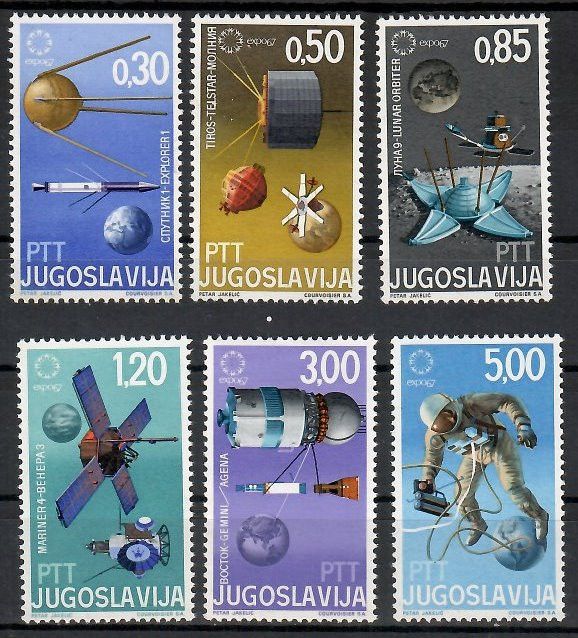 Znaczek Jugosławia 1967 Mi 1216-1221 Czyste **