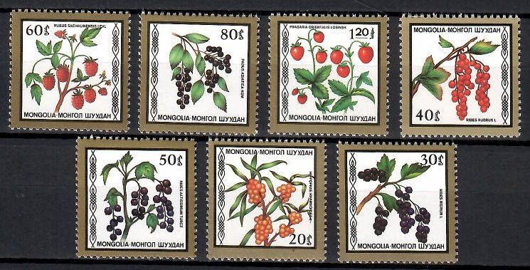 Znaczek Mongolia 1987 Mi 1877-1883 Czyste **