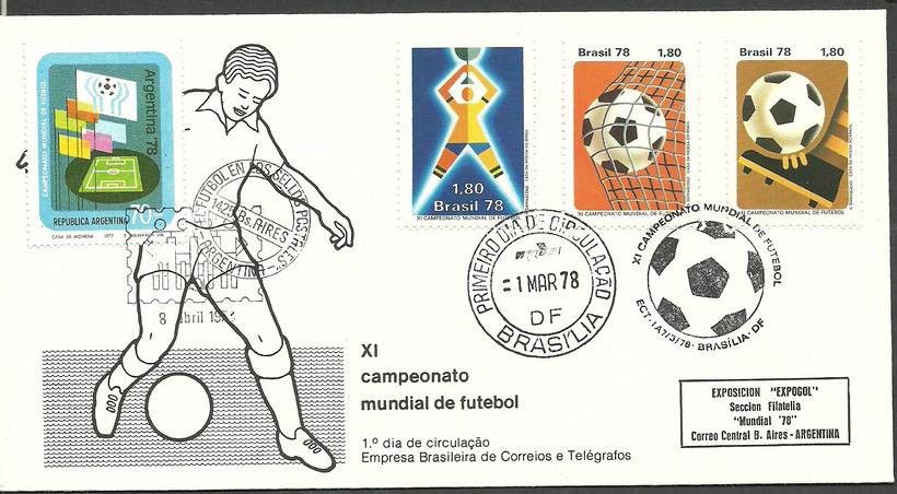 Znaczek Brazylia 1978 Mi 1643-1645 FDC