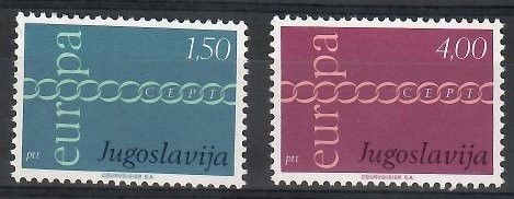 Znaczek Jugosławia 1971 Mi 1416-1417 Czyste **