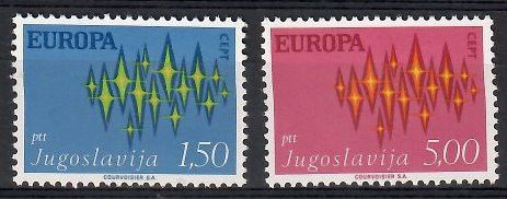 Znaczek Jugosławia 1972 Mi 1457-1458 Czyste **