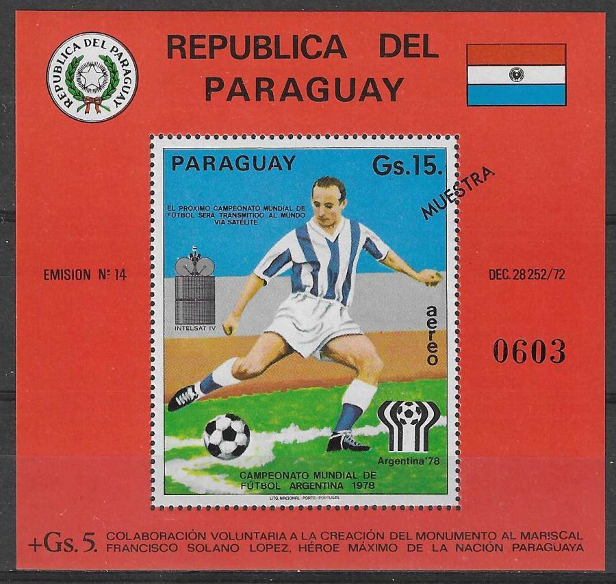 Znaczek Paragwaj 1975 Mi spe bl 257 Stemplowane