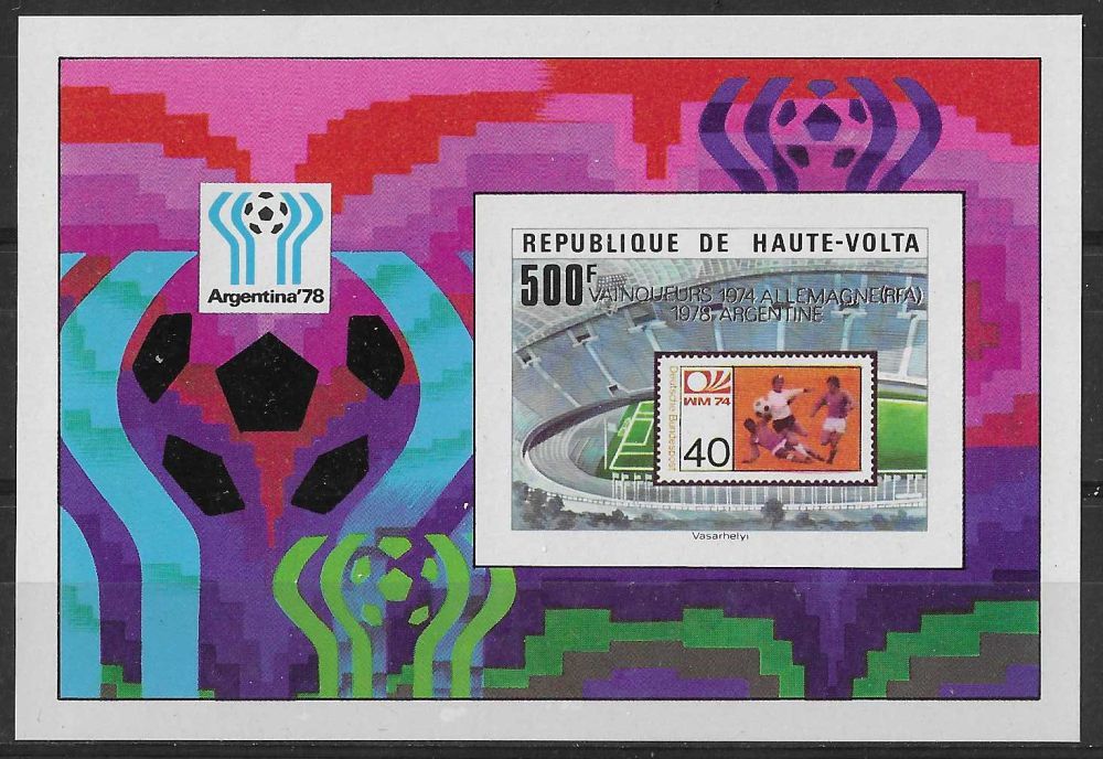Znaczek Burkina Faso 1979 Mi bl 52B Czyste **
