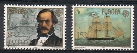 Znaczek Jugosławia 1982 Mi 1919-1920 Czyste **