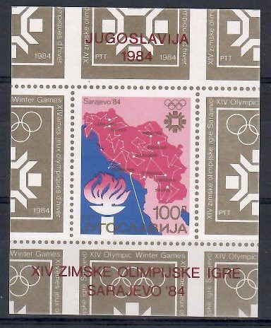 Znaczek Jugosławia 1984 Mi bl 25 Czyste **
