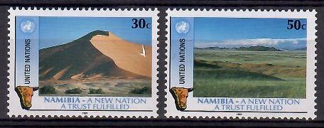 Znaczek Narody Zjednoczone Nowy Jork 1991 Mi 612-613 Czyste **