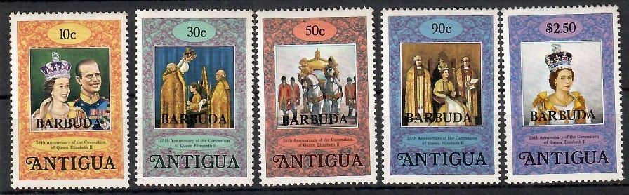 Znaczek Barbuda 1978 Mi 400-404I Czyste **