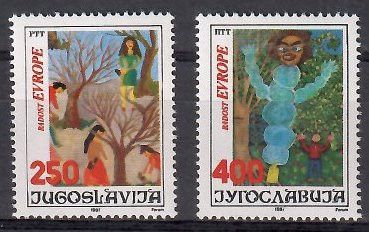 Znaczek Jugosławia 1987 Mi 2241-2242 Czyste **