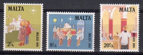 Znaczek Malta 1981 Mi 652-654 Czyste **
