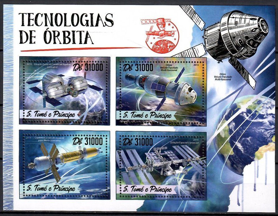 Znaczek Wyspy Św. Tomasza i Książęca 2016 Mi ark 6976-6979 Czyste **