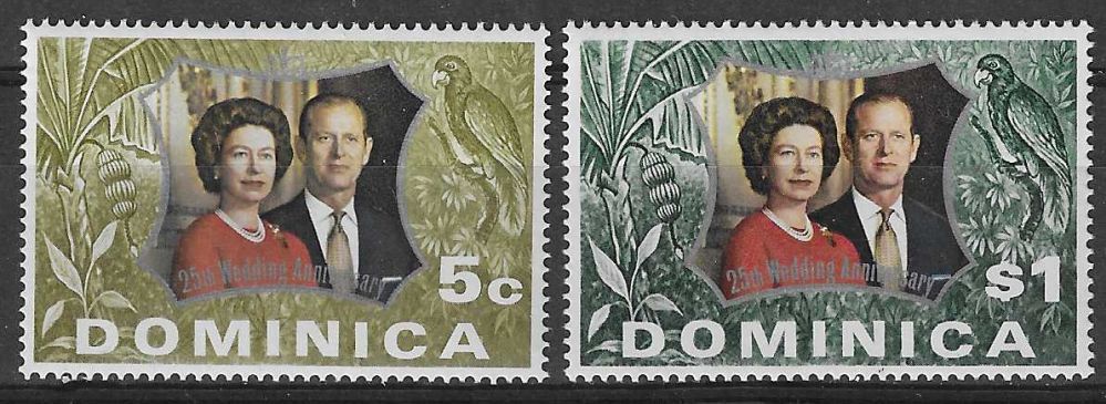 Znaczek Dominika 1972 Mi 348-349 Czyste **